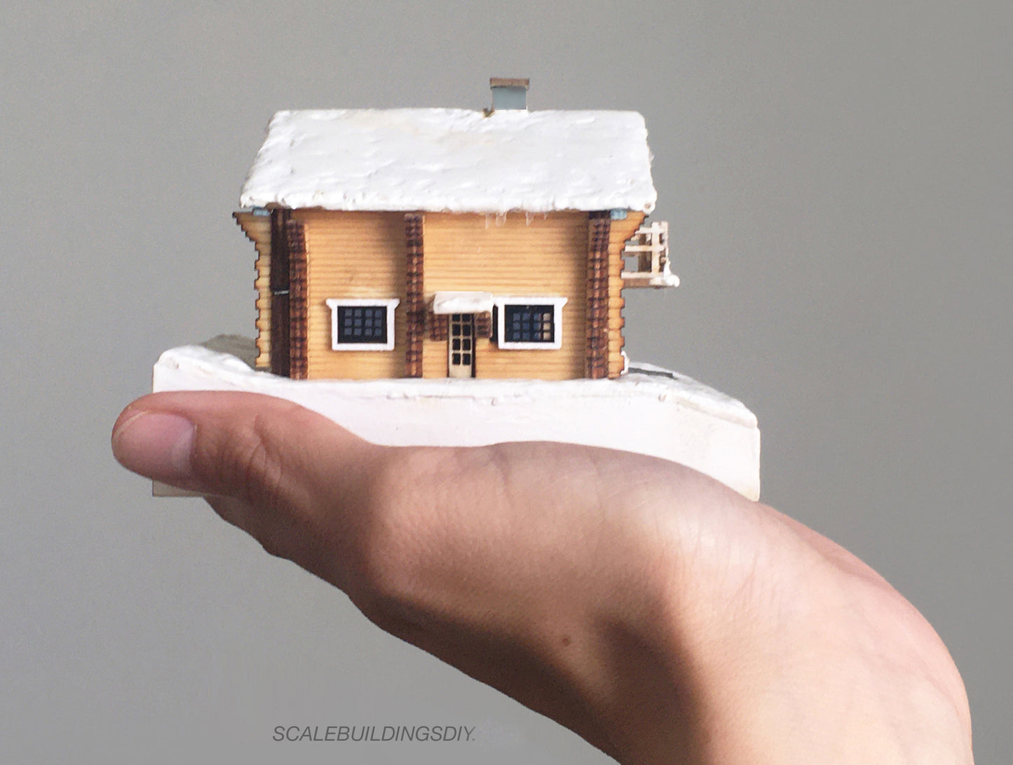 1:144th micro miniature wood kit model Swiss ski Chalet Lasercut Model Miniature house model gift for Father’s Day traditional model making