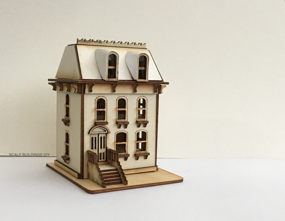 144th Miniature Dollhouse Wood Kit Model St Louis Painted Lady