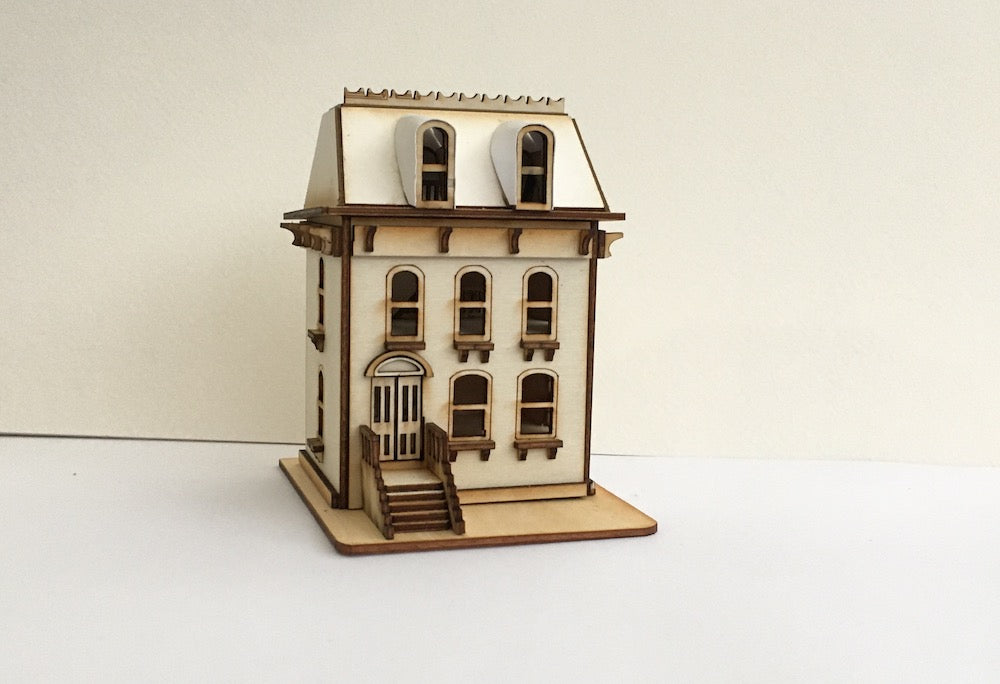 144th Miniature Dollhouse Wood Kit Model St Louis Painted Lady