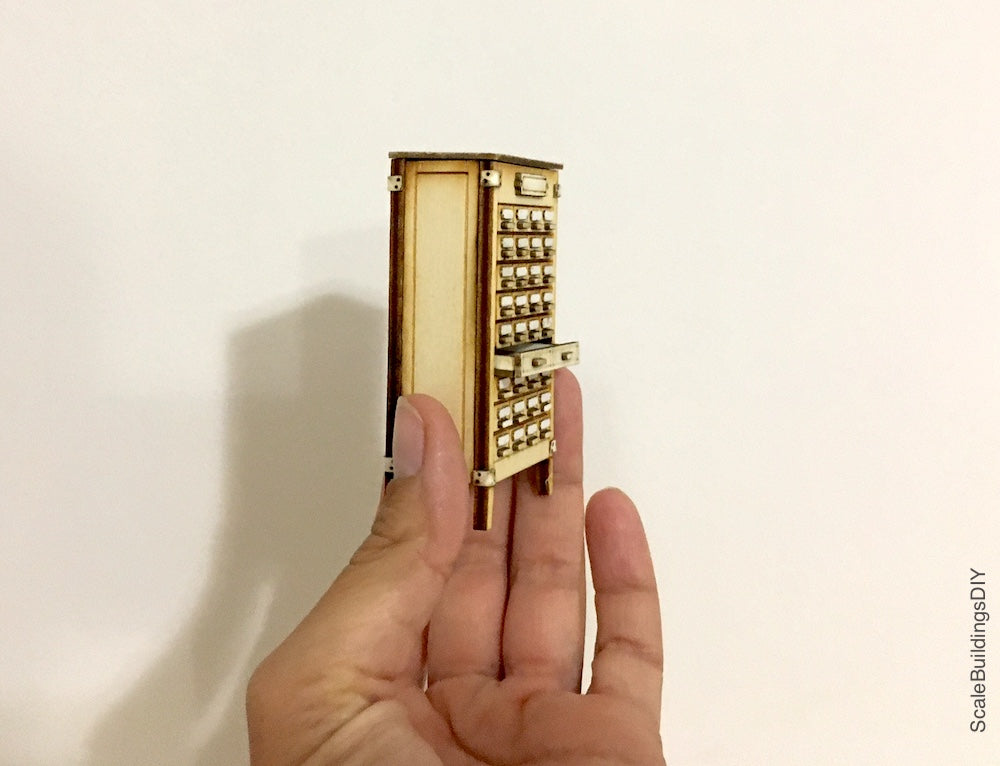 1:24th Herbalist Apothecary cabinet decorated miniature dollhouse collectors model