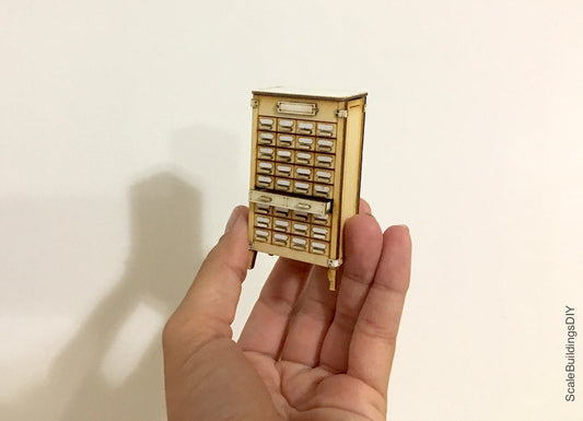 1:24th Herbalist Apothecary cabinet decorated miniature dollhouse collectors model