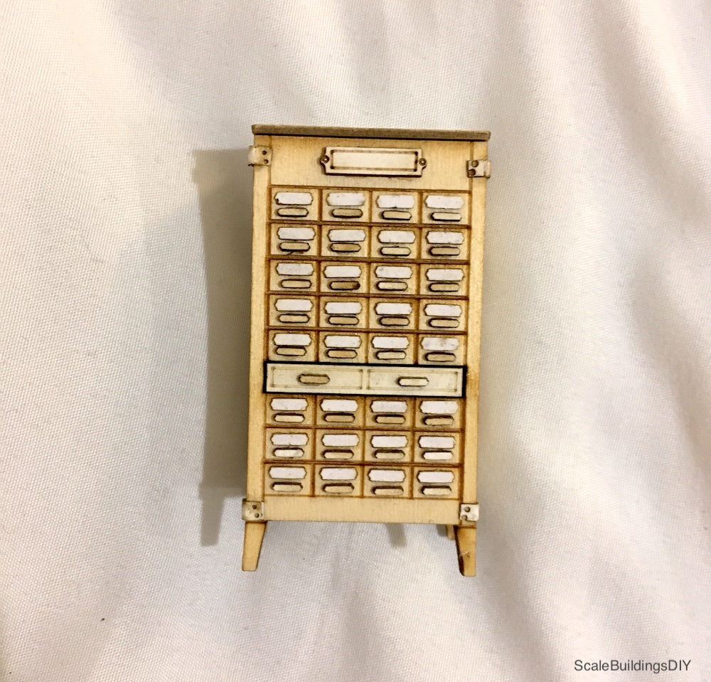 1:24th Herbalist Apothecary cabinet decorated miniature dollhouse collectors model