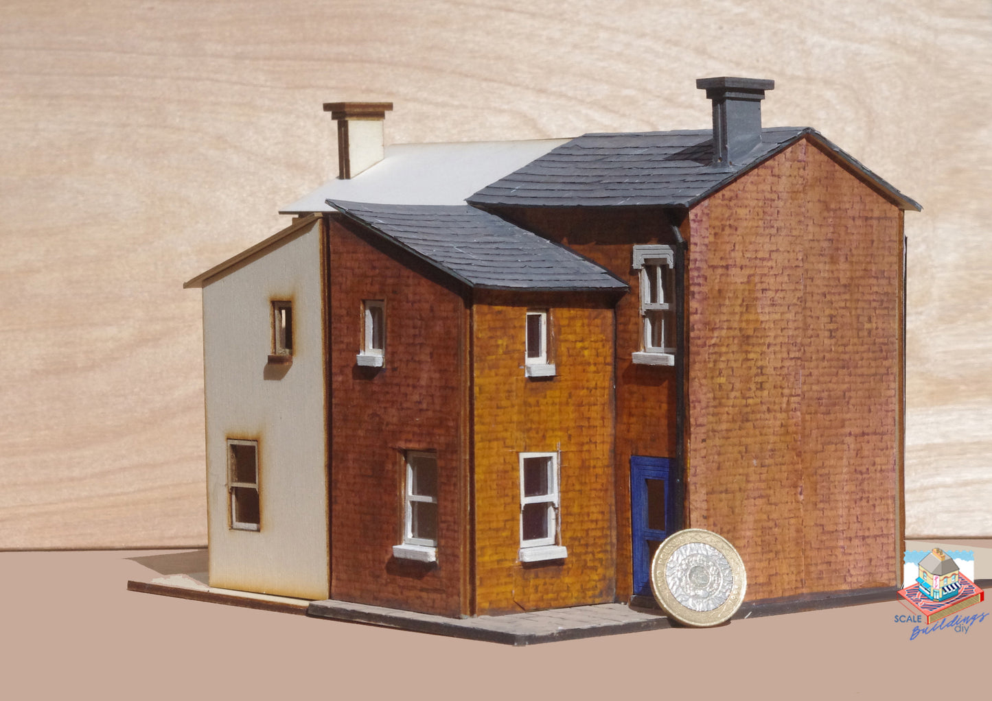 1/48 DOLLHOUSE MINIATURE Quarter scale victorian house wood model kit London England Bills House