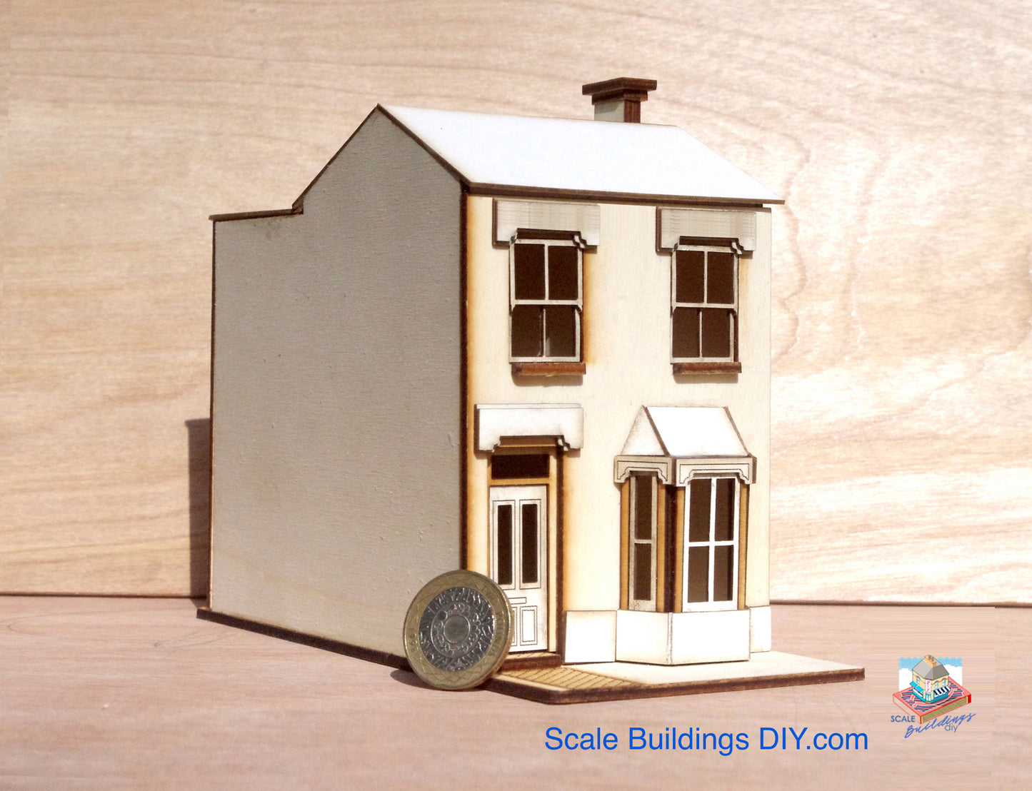 1/48 DOLLHOUSE MINIATURE Quarter scale victorian house wood model kit London England Bills House