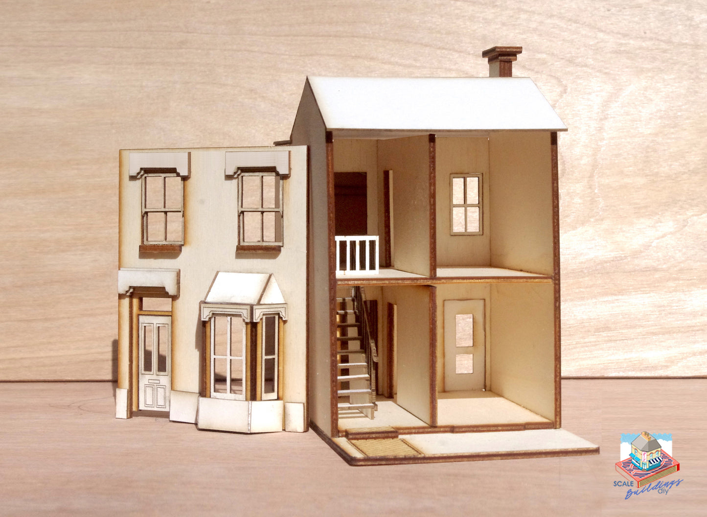 1/48 DOLLHOUSE MINIATURE Quarter scale victorian house wood model kit London England Bills House