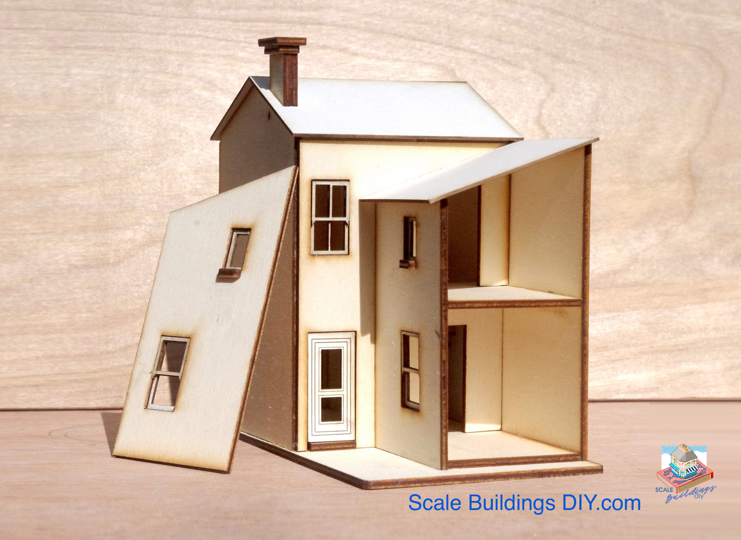 1/48 DOLLHOUSE MINIATURE Quarter scale victorian house wood model kit London England Bills House