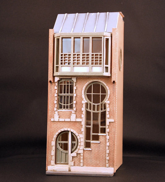 LUNAR NOUVEAU HOUSE kit miniature model gift fathers day gift easy wood craft quarter scale 1/48 dollhouse