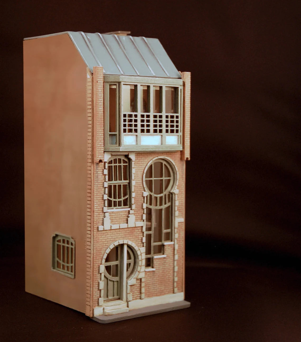 LUNAR NOUVEAU HOUSE kit miniature model gift fathers day gift easy wood craft quarter scale 1/48 dollhouse