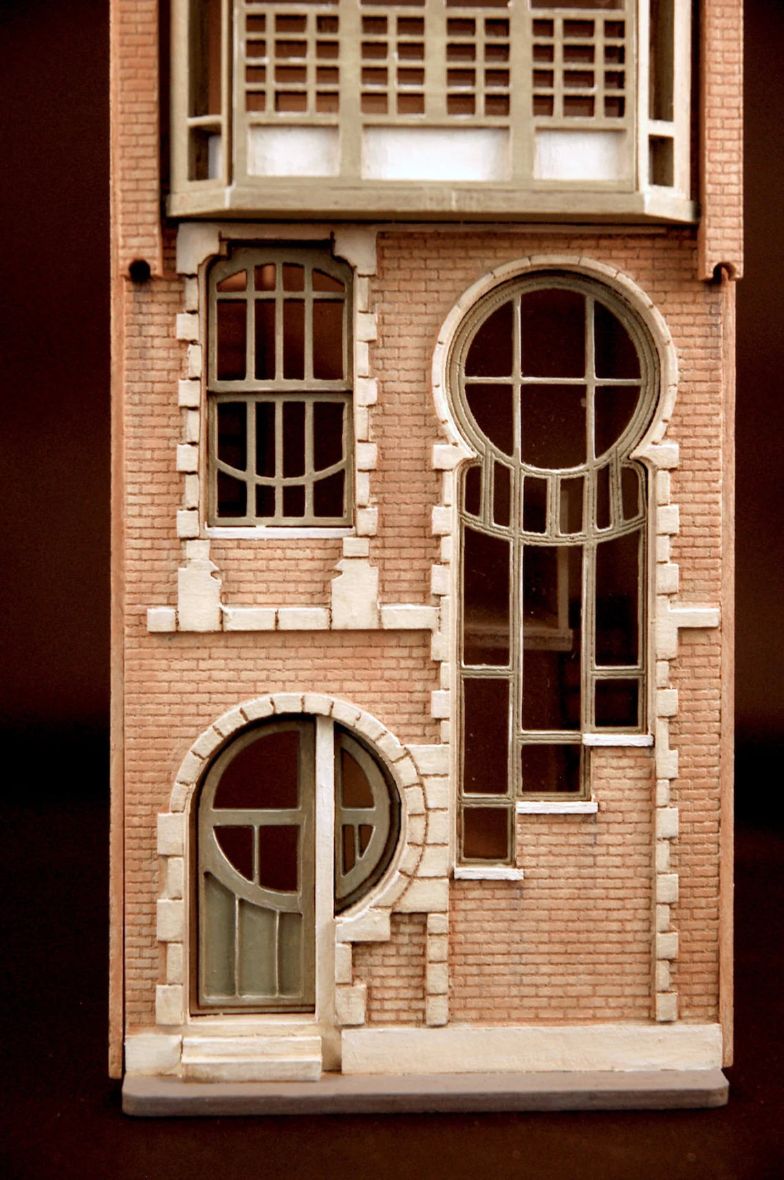LUNAR NOUVEAU HOUSE kit miniature model gift fathers day gift easy wood craft quarter scale 1/48 dollhouse