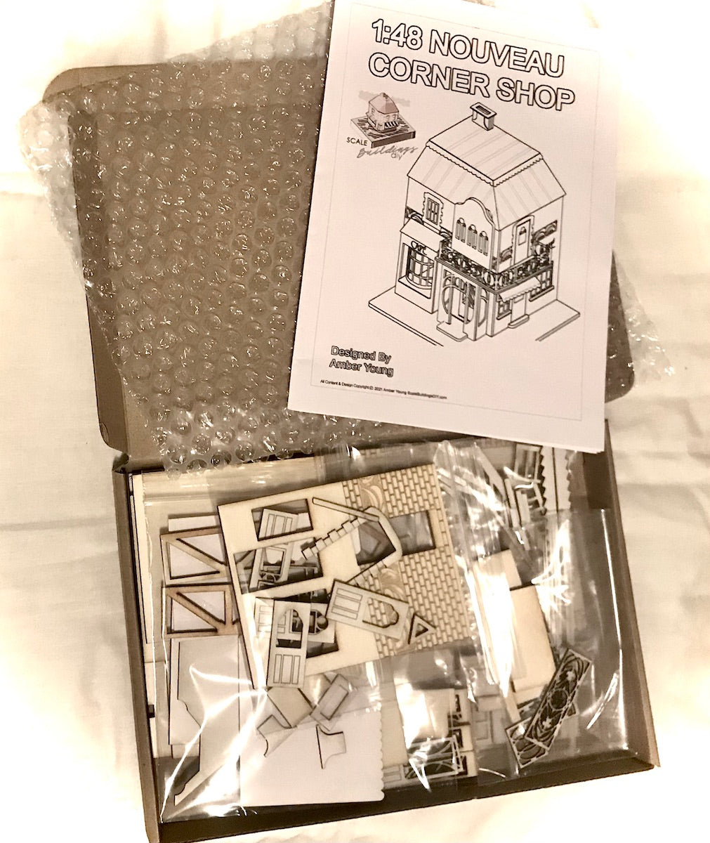 1:48 DOLLHOUSE SHOP Nouveau style house kit miniature kit model gift model kit