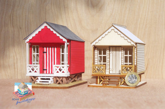 QUARTER SCALE DOLLHOUSE British beach hut seaside theme miniature kit model wood model summerhouse gift holiday memories Albatross Beach Hut