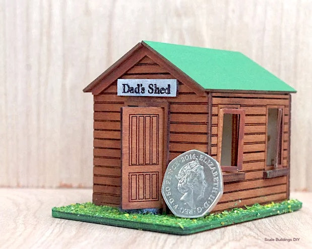 QUARTER SCALE DOLLHOUSE miniature 1/48 tool shed garden shed fathers day gift wood kit model
