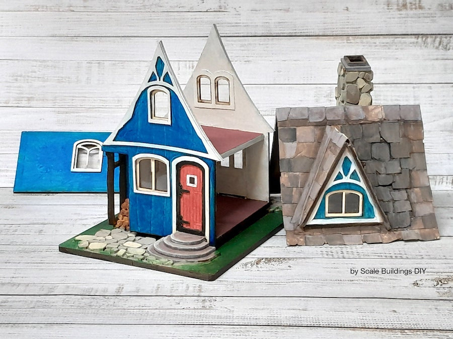 Dandelion Cottage Fantasy Miniature house kit Quarter scale 1:48th
