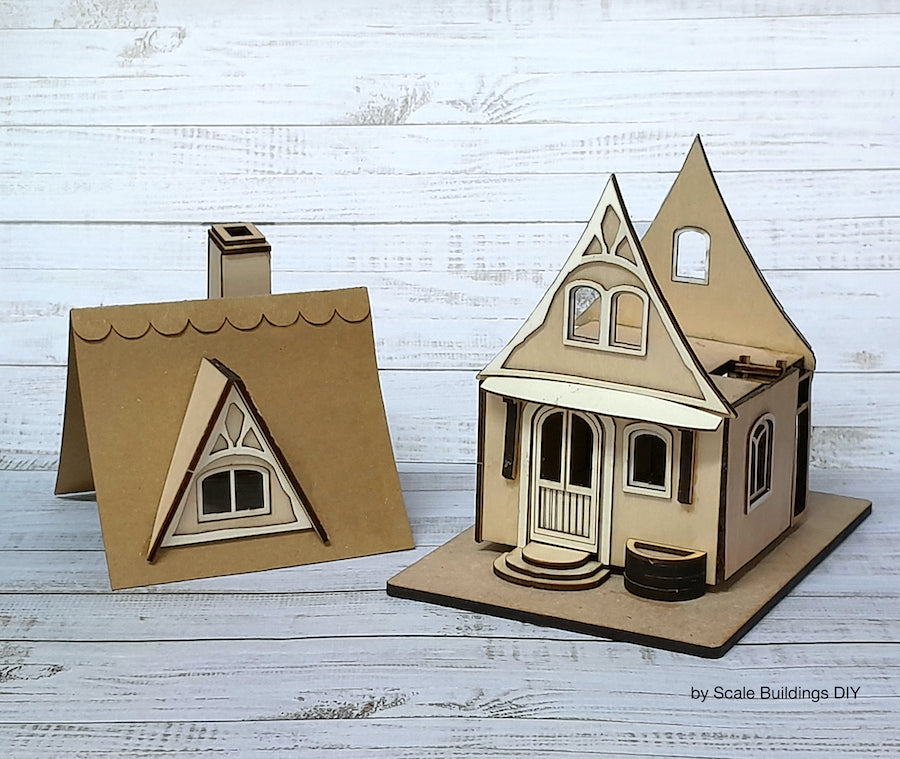 Dandelion Cottage Fantasy Miniature house kit Quarter scale 1:48th