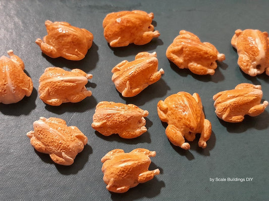 Miniature dollshouse whole Roast Chickens 1:12th