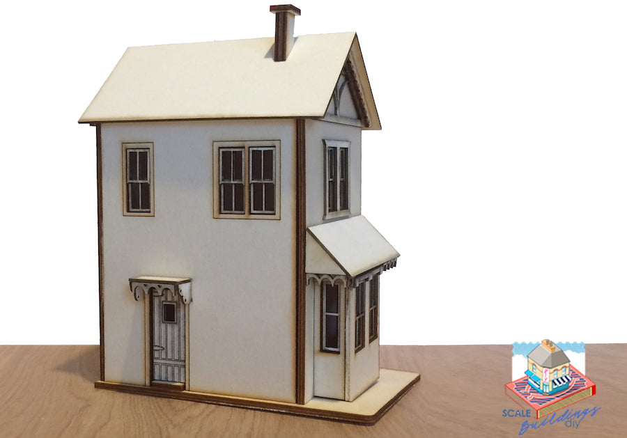 QUARTER SCALE DOLLHOUSE ship clad miniature house english Victorian seaside 1/48 dollhouse easy wood kit craft gift Willow House