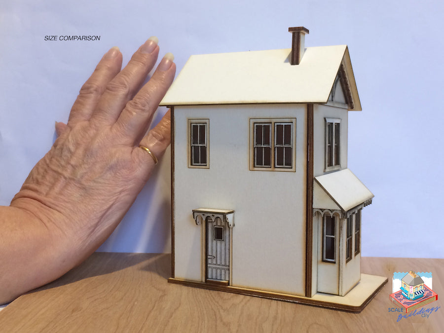 QUARTER SCALE DOLLHOUSE ship clad miniature house english Victorian seaside 1/48 dollhouse easy wood kit craft gift Willow House