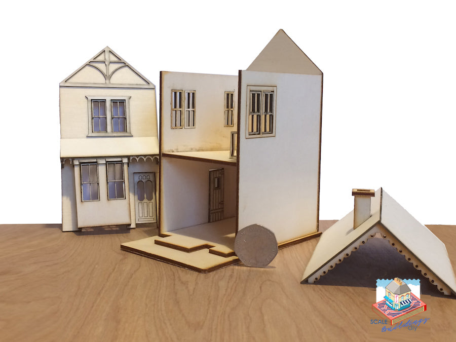 QUARTER SCALE DOLLHOUSE ship clad miniature house english Victorian seaside 1/48 dollhouse easy wood kit craft gift Willow House