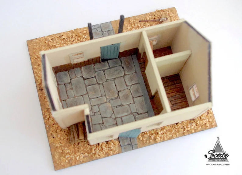 QUARTER SCALE DOLLHOUSE Sandy cove cottage wood kit woodcutter hut miniature kit model easy craftwood gift 1/48