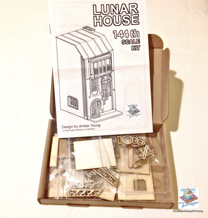 144th Scale Dollhouse Model KIT - Lunar House Miniature model kit Gift for Christmas