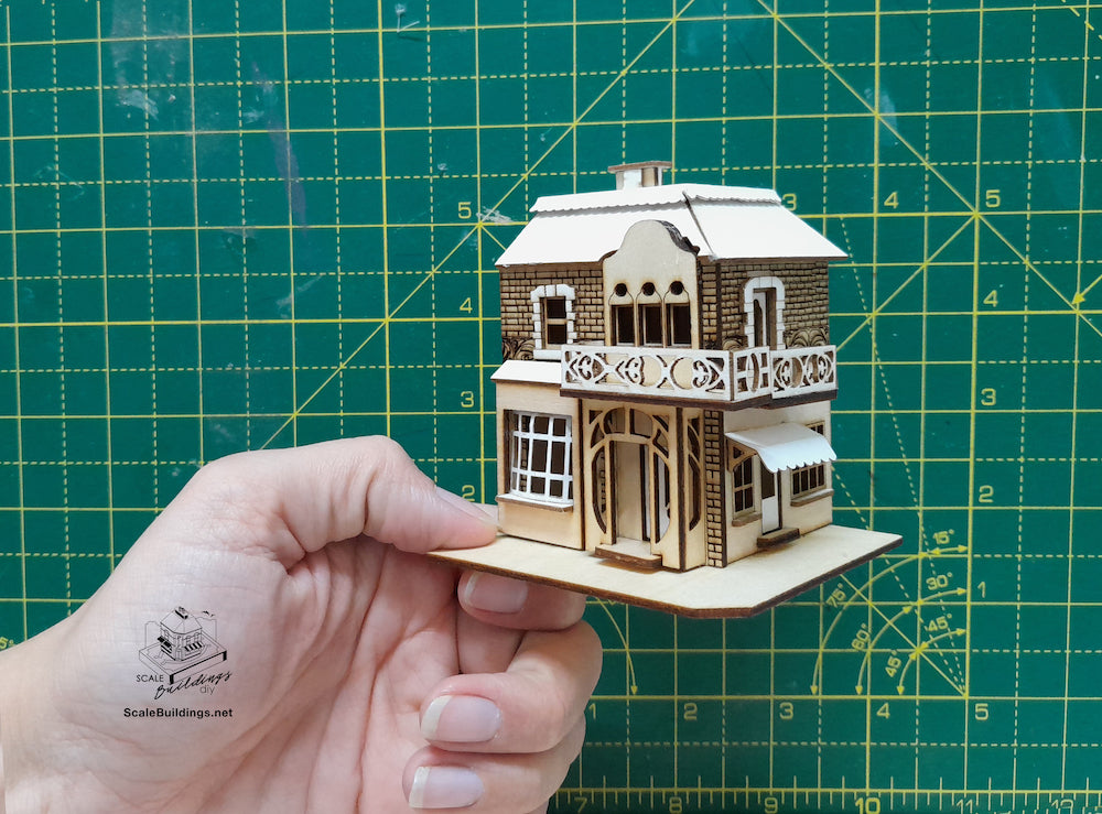 1:144 Art Nouveau Corner Shop miniature dollshouse model kit