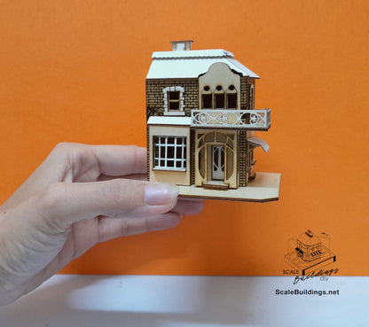 1:144th Art Nouveau Corner Shop Kit Miniature Model house