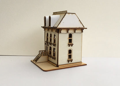 144th Miniature Dollhouse Wood Kit Model St Louis Painted Lady