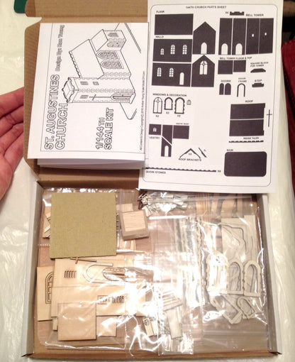 144th KIT Miniature Dolls House Building St Augustines Church dollshouse gift for Christmas