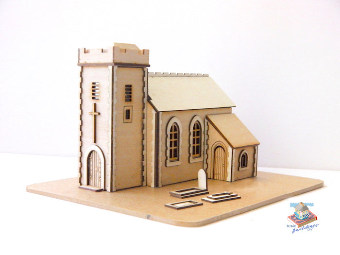 144th KIT Miniature Dolls House Building St Augustines Church dollshouse gift for Christmas