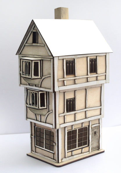 QUARTER SCALE DOLLHOUSE Famous building tudor beams 1/48 miniature model kit The House That Moved