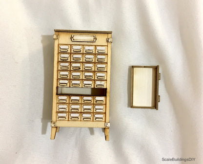 1:24th Herbalist Apothecary cabinet decorated miniature dollhouse collectors model