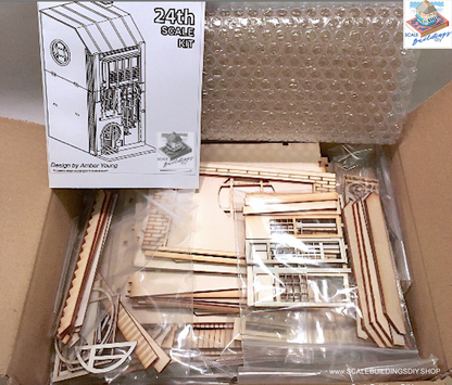 LUNAR HOUSE DOLLHOUSE 1/24 half scale nouveau miniature dollhouse kit model Christmas gift