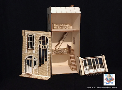LUNAR HOUSE DOLLHOUSE 1/24 half scale nouveau miniature dollhouse kit model Christmas gift