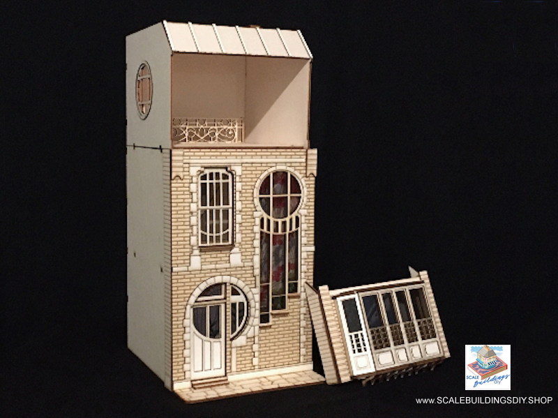 LUNAR HOUSE DOLLHOUSE 1/24 half scale nouveau miniature dollhouse kit model Christmas gift