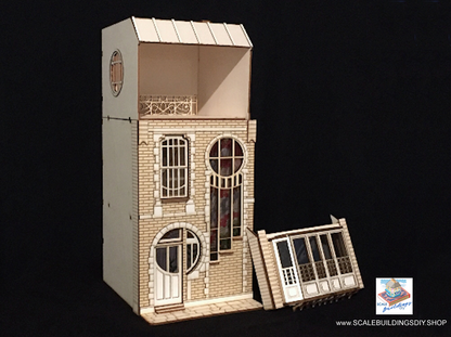 LUNAR HOUSE DOLLHOUSE 1/24 half scale nouveau miniature dollhouse kit model Christmas gift