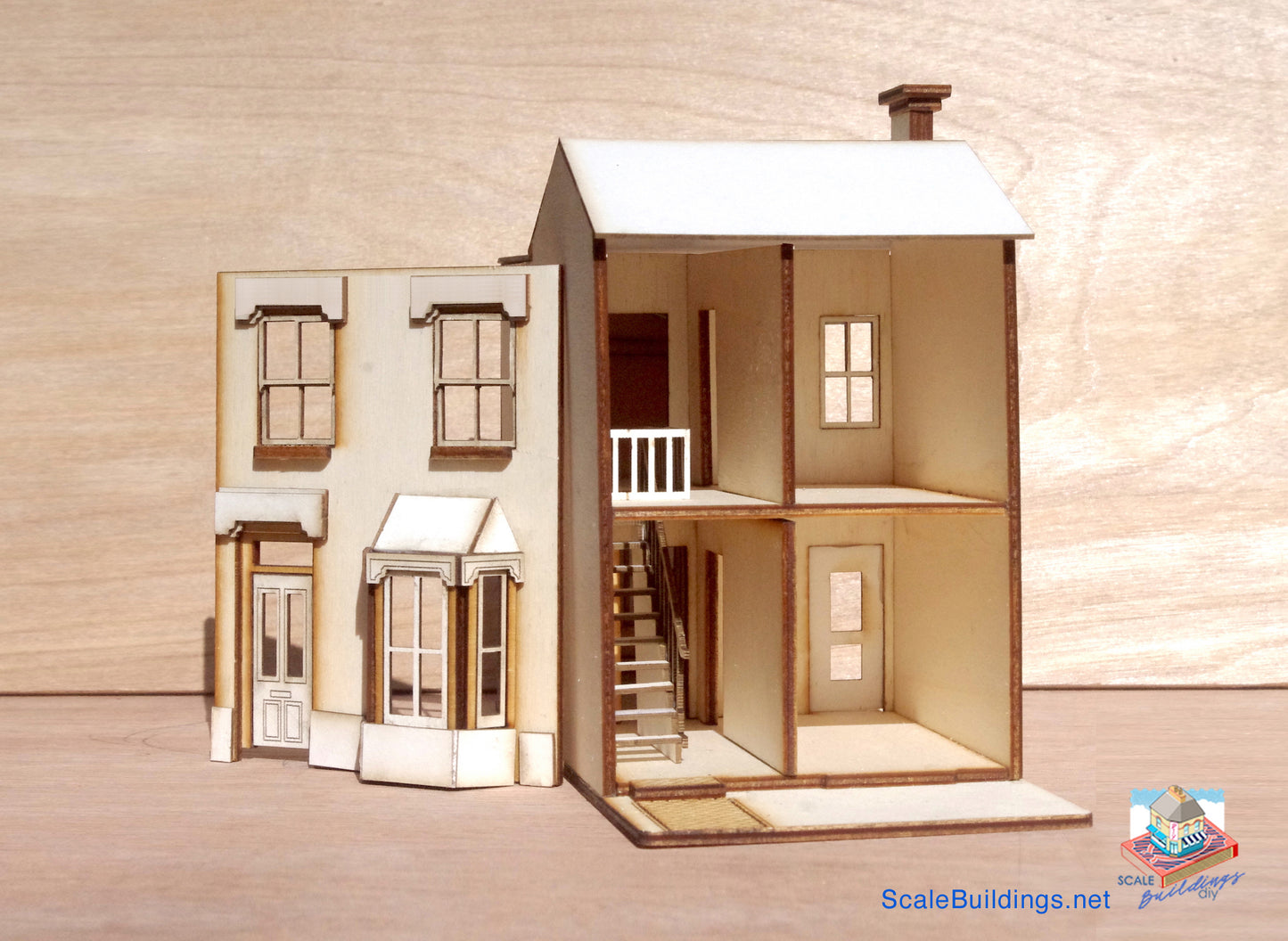 1/48 DOLLHOUSE MINIATURE Quarter scale victorian house wood model kit London England Bills House