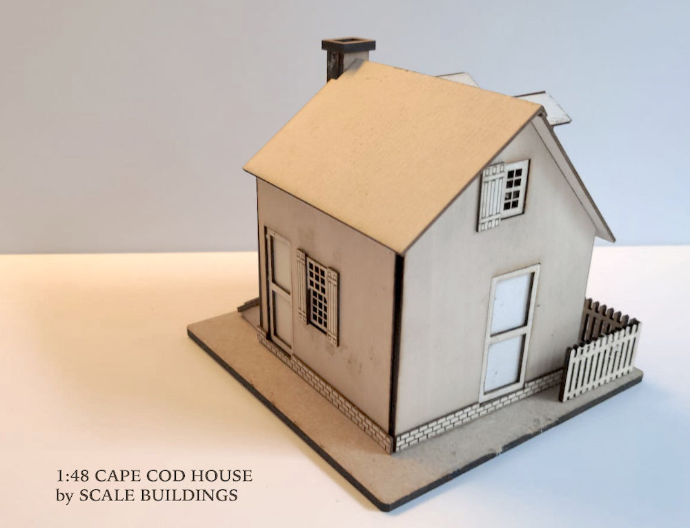 1:48 Cape Cod House Miniature dollshouse model kit quarter scale 1/48th dolls house for Christmas gift