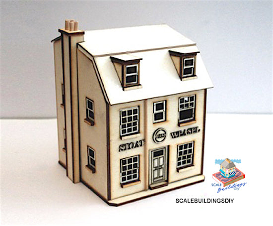 1:48th Scale Miniature dolls house Tavern Wooden KIT - STOAT & WEASEL model gift