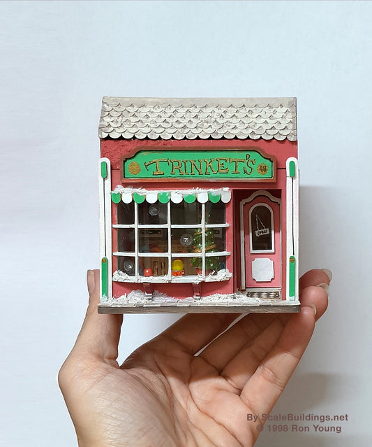 1:48th Trinket shop box dollshouse miniature shop Quarter scale