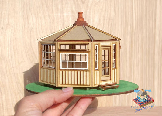 Octagonal Summerhouse in 1:48th Quarter scale Dollhouse miniature.