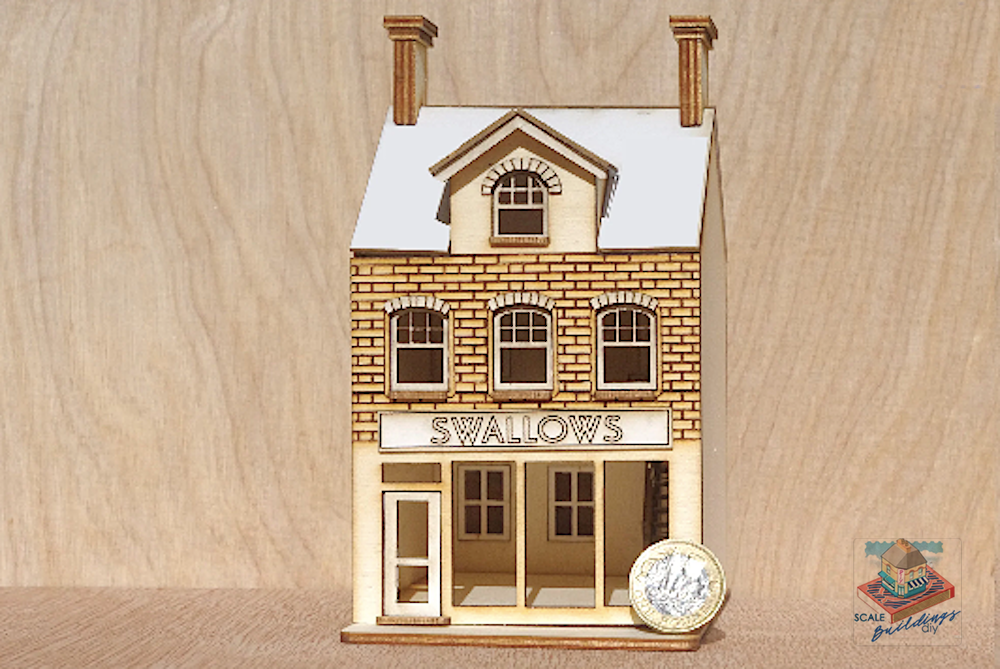 RAILWAY 1/72 SCALE Victorian Florist Shop Model Building Kit Model Gift Easy to build craft miniature Swallows Florist