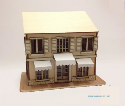 QUARTER SCALE DOLLHOUSE Miniature cafe model kit building Spanish Cafe gift for black friday Ensaïmada Spanish Townhouse 1/48