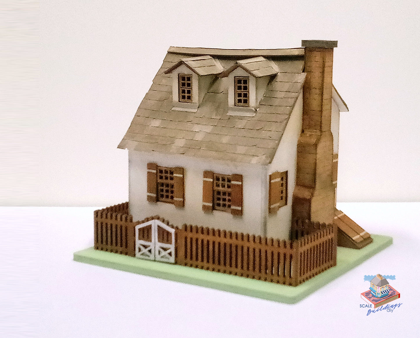 1:48 Cape Cod House Miniature dollshouse model kit quarter scale 1/48th dolls house for Christmas gift