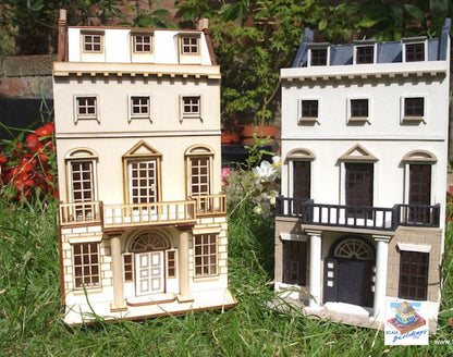 GEORGIAN STYLE DOLLHOUSE Dollshouse miniature kit model gift quarter scale easy to build 1/48