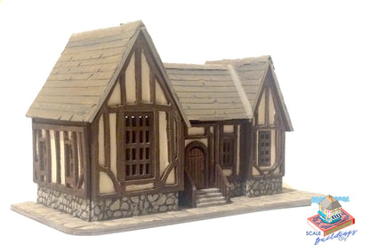 Hawthorne Tudor Hunting Lodge Fantasy miniature 1/144th Dolls House Laser Cut house kit for Christmas gift