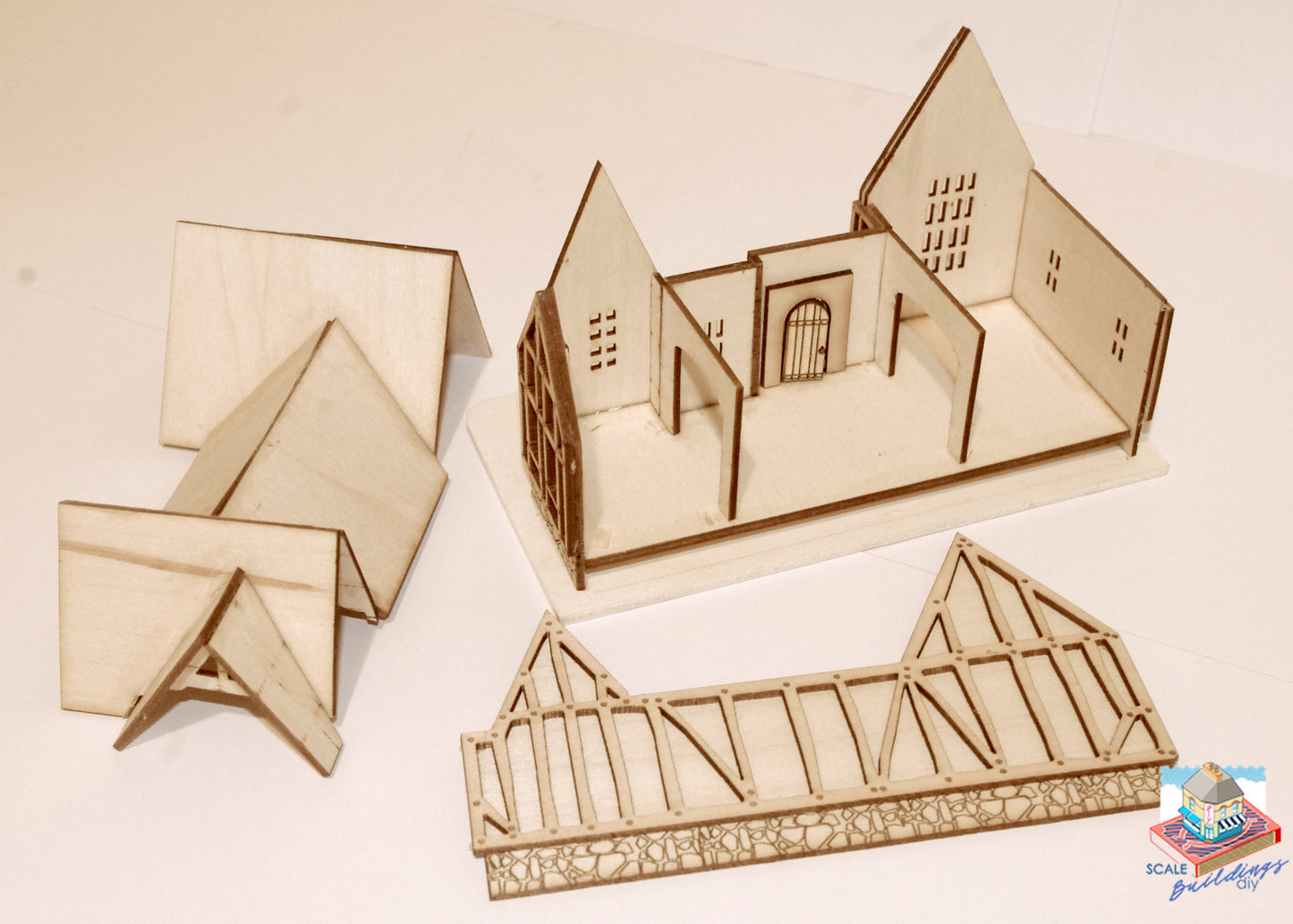 Hawthorne Tudor Hunting Lodge Fantasy miniature 1/144th Dolls House Laser Cut house kit for Christmas gift