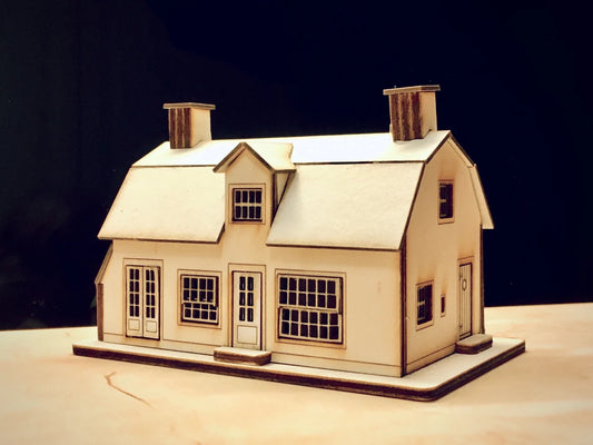 1/144 DOLLHOUSE MINIATURE Ploughmans farmhouse kit model easy wood craft gift 1:144 micro tiny house