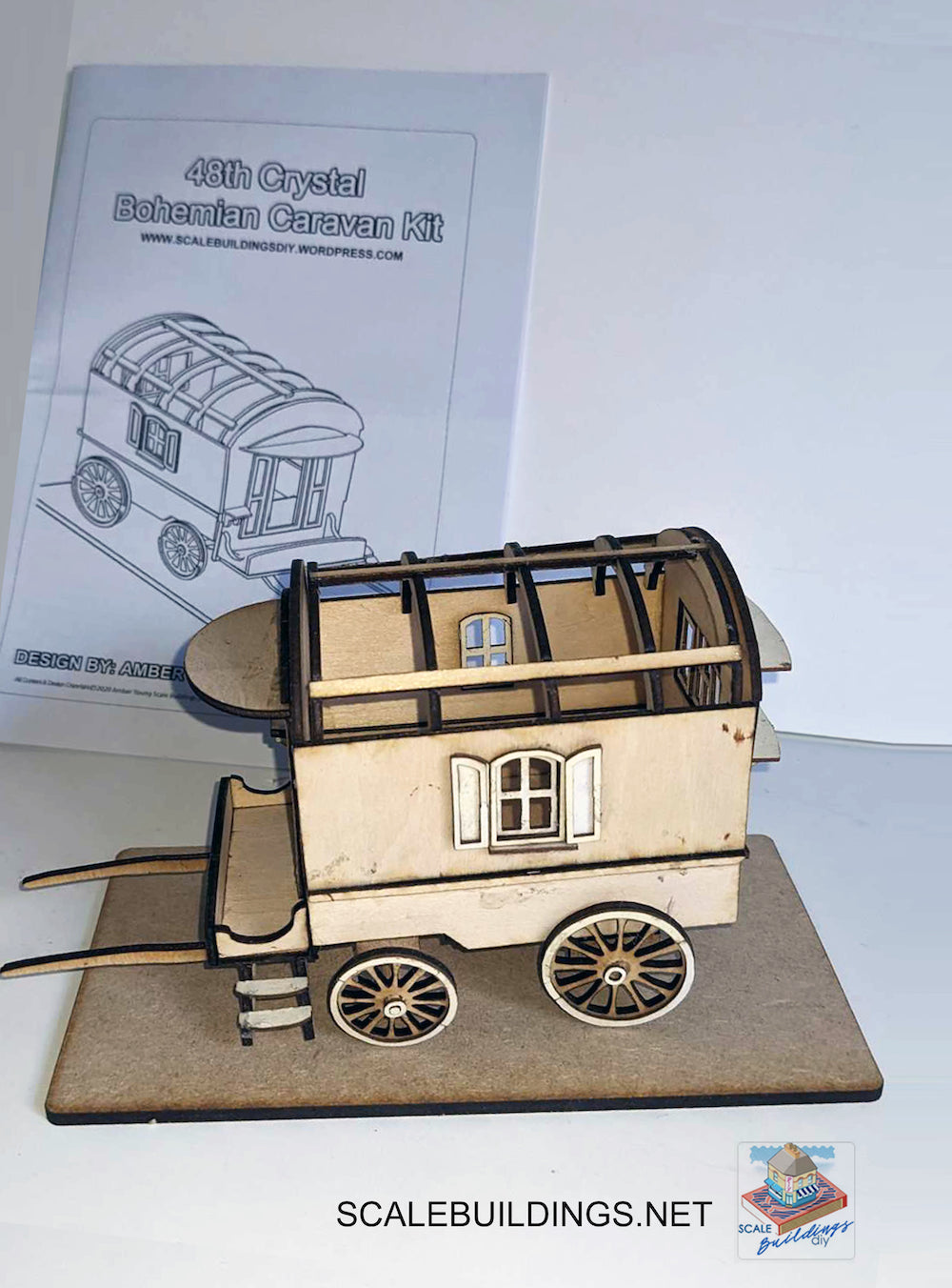 1:48th Crystal Caravan Miniature Kit Dollhouse Model Quarter Scale Miniature Caravan 1/48th dolls house Christmas gift
