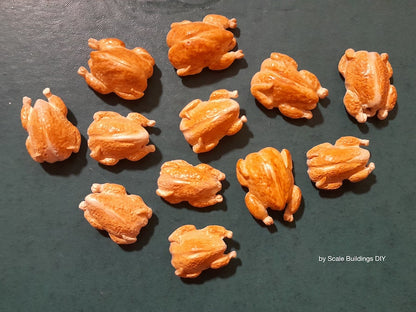 Miniature dollshouse whole Roast Chickens 1:12th