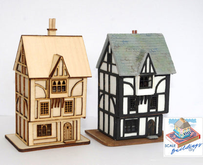 The Smugglers Rest Tudor Inn 1/144th Dolls House Miniature Laser Cut Kit model